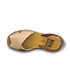 Womens Leather Flat Crossed Menorcan Sandals 394 Beige, by C. Ortuño