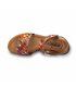 Sandalias Cuña Baja Mujer Piel Plantilla Acolchada Velcro 132 Multicolor, de Amelie
