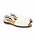 Mens Leather Basic Menorcan Sandals 550C White, by C. Pisable