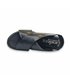 Womens Leather Low Wedged Comfort Crossed Sandals Padded Ellastic 288 Black, by Amelie