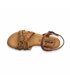 Womens Leather Low Wedged Comfort Sandals Padded Insole 291 Leather, by Amelie