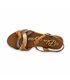 Womens Leather Low Wedged Sandals Padded Insole 904 Multileather, by Blusandal