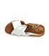 Womens Leather Low Wedged Sandals Padded Insole 908 White, by Blusandal