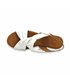 Sandalias Cuña Baja Mujer Piel Plantilla Acolchada Velcro 801 Blanco, de Blusandal