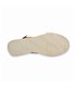 Sandalias Cuña Baja Mujer Piel Plantilla Acolchada Velcro 801 Platino, de Blusandal
