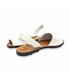 Womens Leather Flat Avarca Menorcan Sandals Padded Insole 2201 White, by C. Ortuño