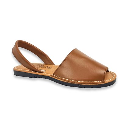 Womens Leather Flat Avarca Menorcan Sandals Padded Insole 2201 Leather, by C. Ortuño