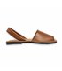 Womens Leather Flat Avarca Menorcan Sandals Padded Insole 2201 Leather, by C. Ortuño