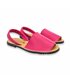Woman Leather Basic Menorcan Sandals 550 Bubblegum pink, by Pisable