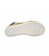 Womens Leather Low Wedged Comfort Sandals Removable Insole Velcro 1211 Beige, by Amelie