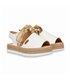 Woman Leather Menorcan Sandals Platform Padded Insole 1244 White, by Eva Mañas