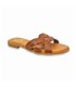 Sandalias Planas Mujer Piel Corte Trenzado Y Plantilla Acolchada 1601 Cuero, de Blusandal