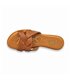 Sandalias Planas Mujer Piel Corte Trenzado Y Plantilla Acolchada 1601 Cuero, de Blusandal