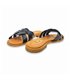 Sandalias Planas Mujer Piel Corte Trenzado Y Plantilla Acolchada 1601 Negro, de Blusandal