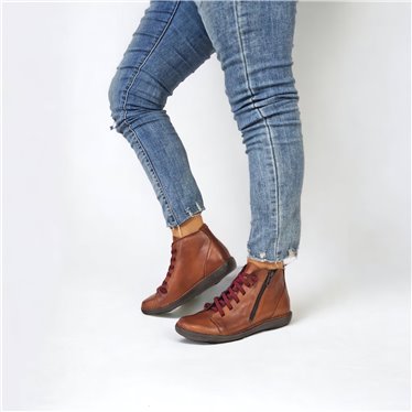Woman Leather Booties 3012 Leather, By Boleta Shoes