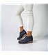 Botines Cómodos Mujer Piel Cuña Cordones Plantilla Extraíble 70241 Marino, de Tupié