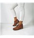 Botines Cómodos Mujer Piel Cuña Cordones Plantilla Extraíble 70241 Cuero, de Tupié