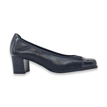 Zapatos De Salón Cómodos Mujer Téxtil Elástico Plantilla De Piel Y Gel 73055 Negro, de Zany