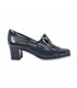 Womens Leather and Lycra Comfort Pumps Leather and Gel Insole 3047 Black, by Zany