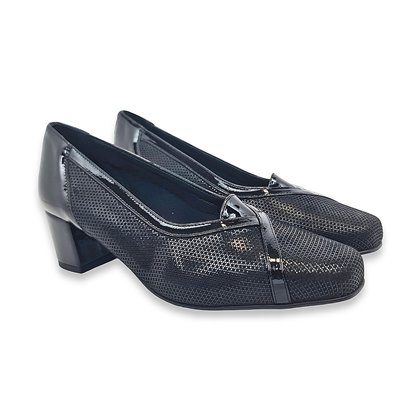 Zapatos De Salón Cómodos Mujer Textil Elástico Plantilla De Piel Y Gel 73041 Negro, de Zany