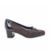 Zapatos De Salón Cómodos Mujer Textil Elástico Plantilla De Piel Y Gel 73041 Marrón, de Zany