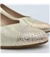 Zapatos De Salón Cómodos Mujer Textil Plantilla De Piel Y Gel 3090 Oro, de Zany