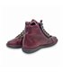 Womens Comfort Leather Flat Ankle Boots Ellastic Laces and Zipper 500 Burgundy, by Boleta