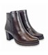Womens Leather Comfort Ankle Boots Straight Heeled LEURY16 Brown, by Desiree