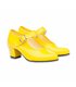 Womens/Girls Flamenco Dance Shoes Mary Jane Style 302 Yellow, by Angelitos