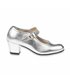 Womens/Girls Flamenco Dance Shoes Mary Jane Style 307 Metallic Silver, by Angelitos