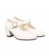 Womens/Girls Flamenco Dance Shoes Mary Jane Style 302 Beige, by Angelitos