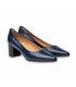 Womens Leather Low Heeled Comfort Pumps 1493 Navy, by Eva Mañas