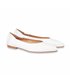 Flexible Women's Ballerina Flats in Soft Nappa Leather, Leather and Gel Insole 1480 White, by Eva Mañas