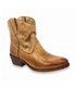 Women's Nappa Leather Cowboy Boots with Cuban Heel Triana Toasted, by Bouttye