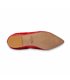 Flexible Women's Ballerina Flats in Soft Nappa Croco Leather, Leather and Gel Insole 1481 Red, by Eva Mañas