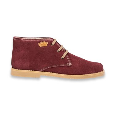Womens Suede Safari Boots Tex Nature and Gel Insole 1600 Burgundy, by Eva Mañas