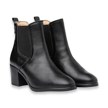 Womens Soft Nappa Leather Chelsea Boots Leather and Gel Insole 1303 Black, by Eva Mañas