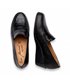 Flexible Women's Loafers in Soft Nappa Croco Leather, Leather and Gel Insole 1479 Black, by Eva Mañas