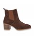 Womens Soft Suede Leather Chelsea Boots Leather and Gel Insole 1304 Brown, by Eva Mañas