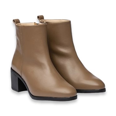 Womens Soft Nappa Leather Ankle Boots Leather and Gel Insole 1302 Taupe, by Eva Mañas