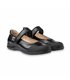 Girls Leather School Mary Jane Shoes Reinforced Toe Velcro 462 Black, by AngelitoS
