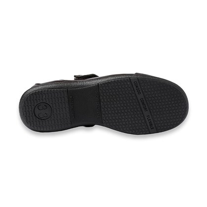 Merceditas Colegiales Niña Piel Napa Suave Cierre De Velcro 462 Chocolate, de Angelitos