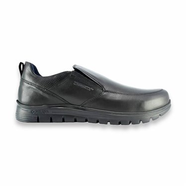 Men's Nappa Leather Comfort Shoes Ultralight Sole and Removable Insole 1671 Black, by BeCool