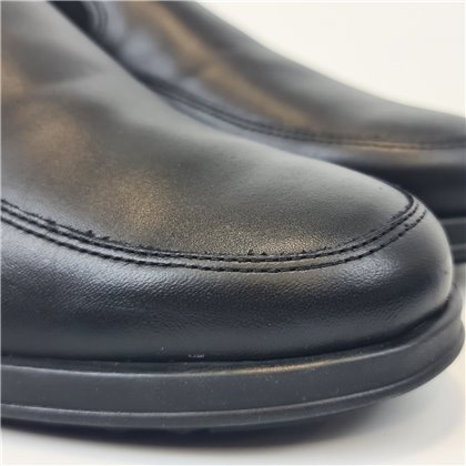 Men's Diabetic Shoes Nappa Leather Non-Slip Sole and Removable Insole 7703 Black, by ComodoSan