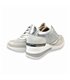 Womens Wide Fit Leather Sneakers Lace-up Zipper Removable Insole 39010 White, By TuPié