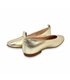 Womens Metallic Leather Flat Ballerinas Square Toe 12050 Platinum, by Casual