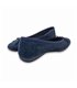 Womens Flat Ballerinas Bow Ornament Leather Insole 701 Navy, by Amelie
