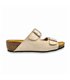Woman Leather Low Wedged Bio Sandals Padded Insole 701 Sand, by Blusandal