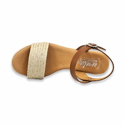 Womens Platform Leather Sandals Padded Insole 17AE Leather, by Amelie