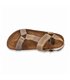 Mens Leather Bio Sandals Loop and Hook Padded Insole 8079 Stone, by Casual